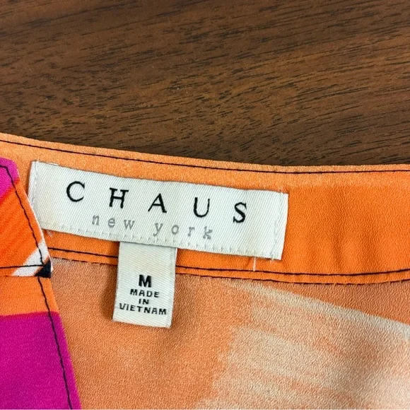 Chaus New York Women’s Multicolor Stripe Button-Down Blouse – Size M - Picture 6 of 8